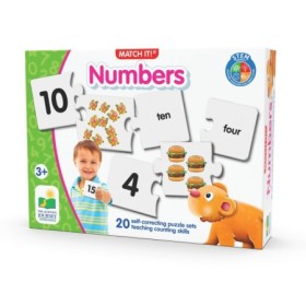 Puzzle Educativ STEM de potrivire Numere cu 20 perechi de piese auto-corectante recomandat de la 3 ani